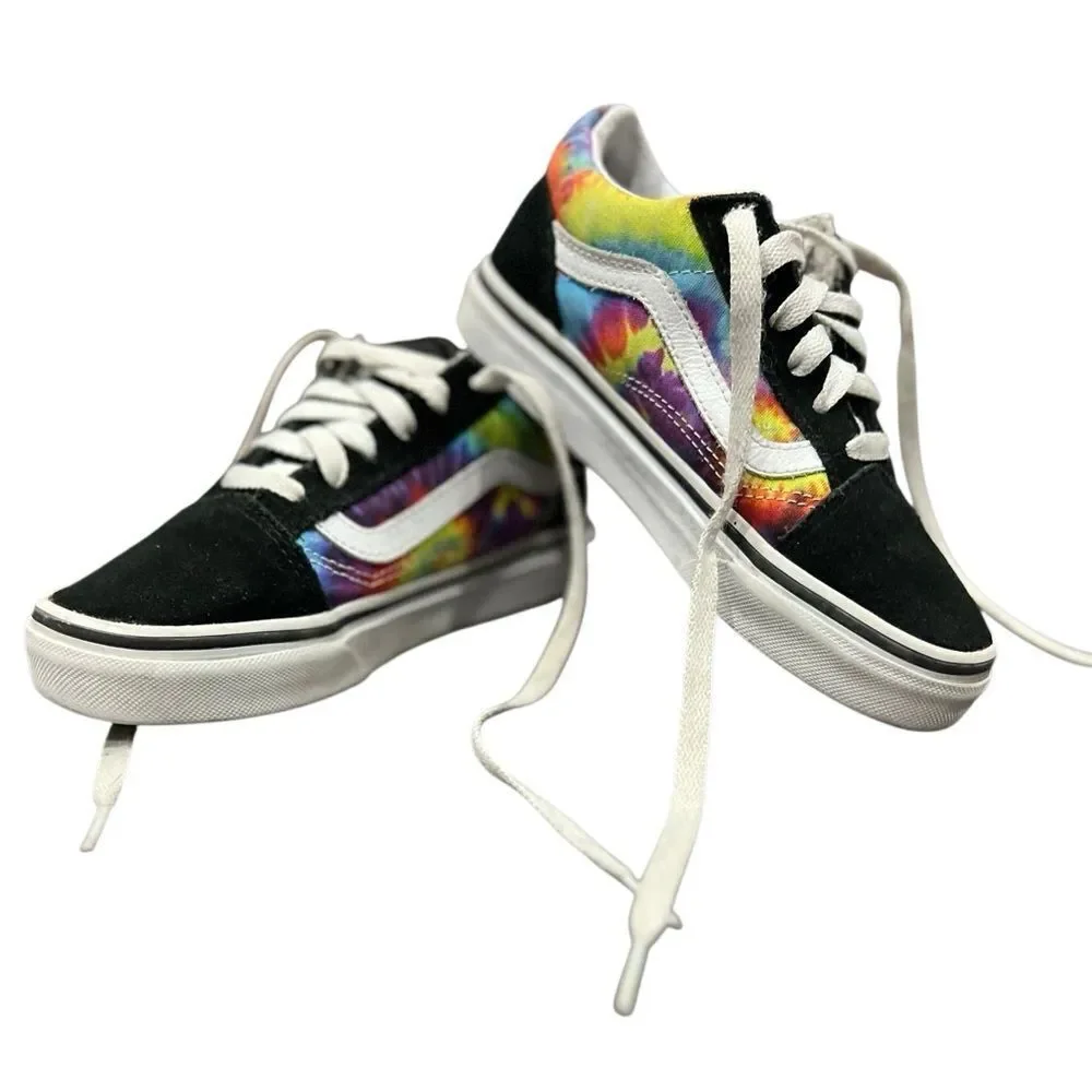 Vans OLD SKOOL SPIRAL TIE DYE SNEAKERS kids Size 1
